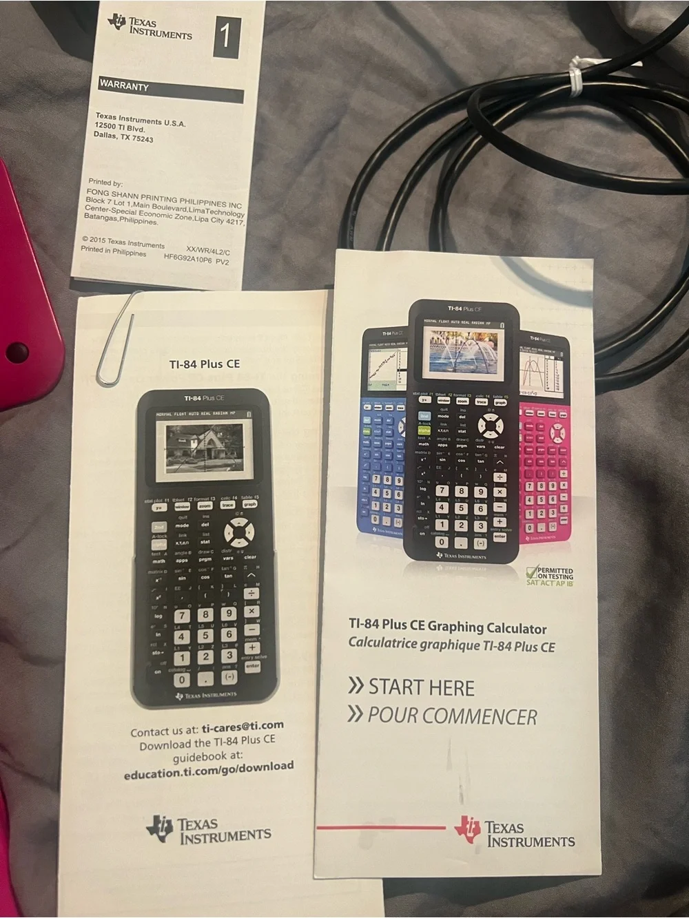 Texas Instruments TI-84 Plus CE Graphing Calculator - Hot Pink (like new)!!!!